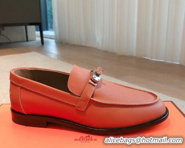 Durable Hermes Destin loafers in Grained Leather Brown 530060