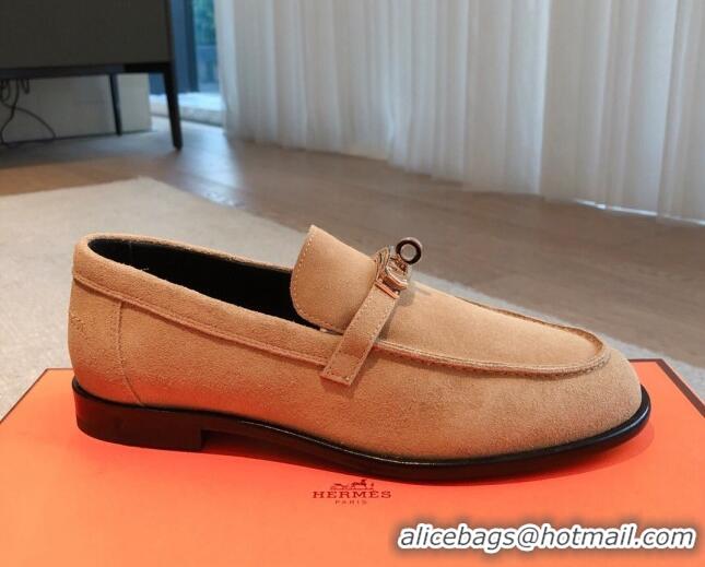 Best Price Hermes Destin loafers in Brown Suede 530065