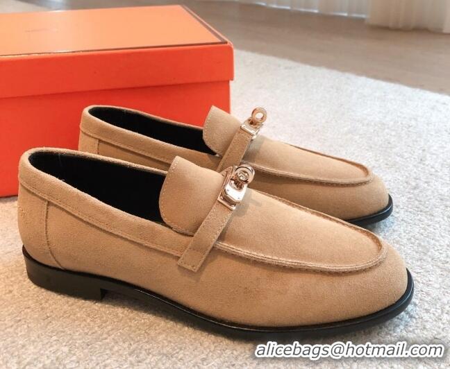 Best Price Hermes Destin loafers in Brown Suede 530065