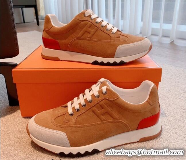 Best Price Hermes Trail sneakers in Brown Suede 530077