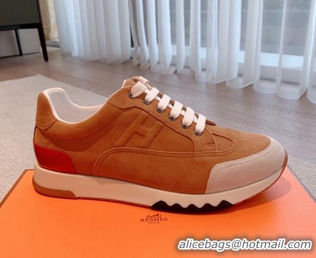 Best Price Hermes Trail sneakers in Brown Suede 530077