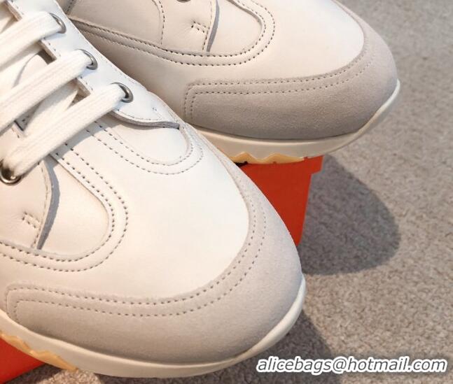 Best Product Hermes Trail sneakers in calfskin leather White 530080