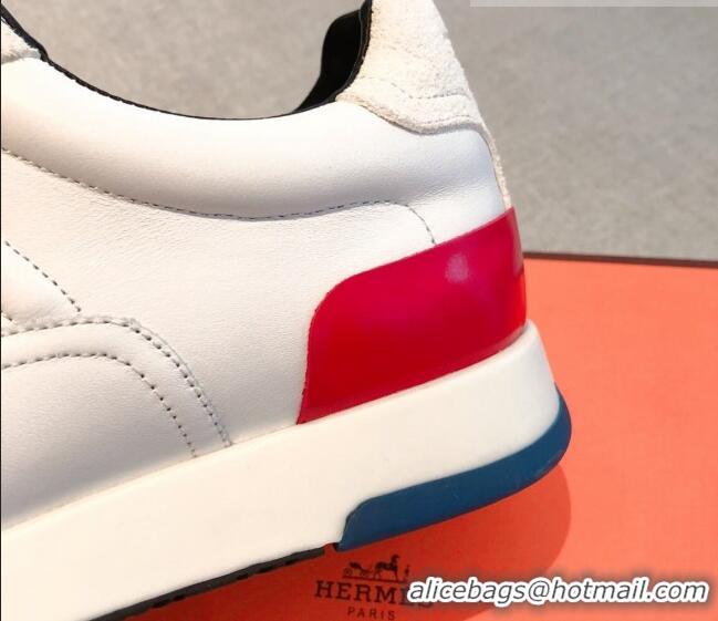 Pretty Style Hermes Trail sneakers in calfskin and suede white 530083