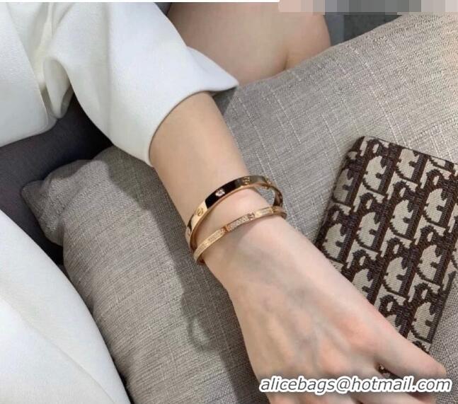 Good Product Cartier Love Bracelet with 4 Crystal C101801 Silver