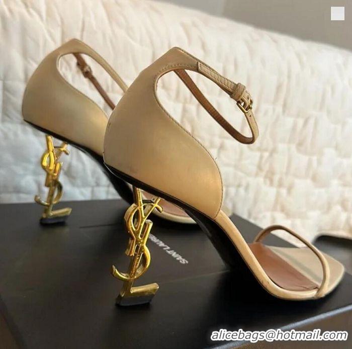 ​Grade Saint Laurent Opyum Sandals In Smooth Leather High Heels Sandals 11cm With Buckle Y40609