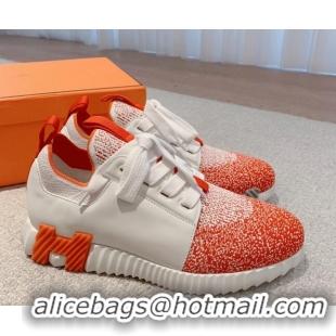 Good Quality Hermes Depart sneakers in gradient knit and calfskin white 0531005