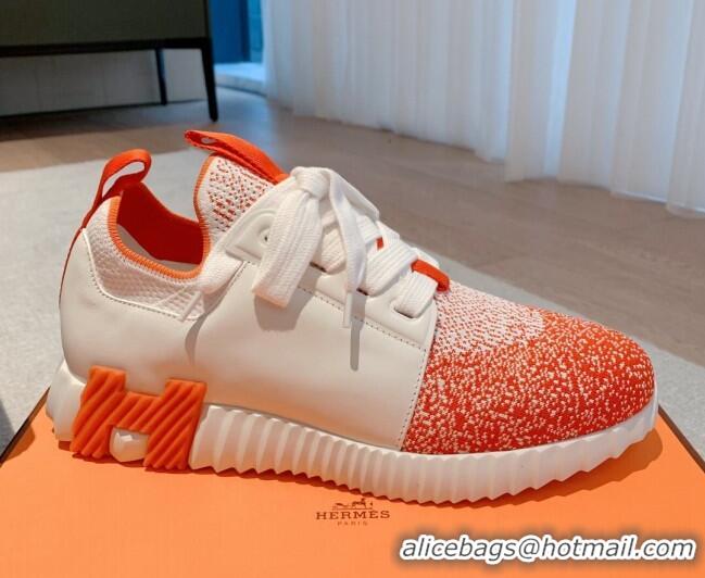 Good Quality Hermes Depart sneakers in gradient knit and calfskin white 0531005