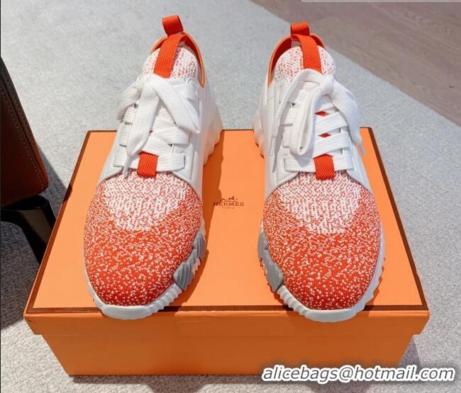 Good Quality Hermes Depart sneakers in gradient knit and calfskin white 0531005