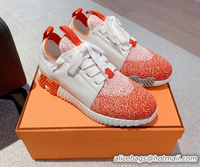 Good Quality Hermes Depart sneakers in gradient knit and calfskin white 0531005