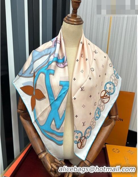 Cheapest Louis Vuitton Silk Sqaure Scarf 90x90cm 070502 White 2023