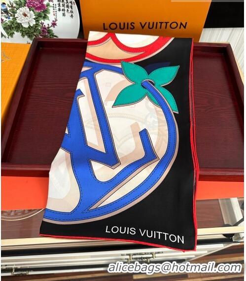 Low Cost Louis Vuitton Silk Sqaure Scarf 90x90cm 070502 Black 2023