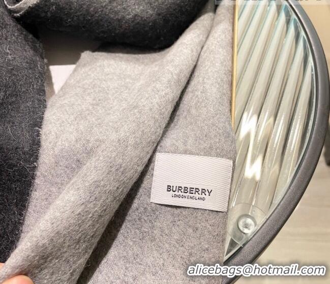 Top Grade Burberry Cashmere Long Scarf 35x180cm 1207 Black