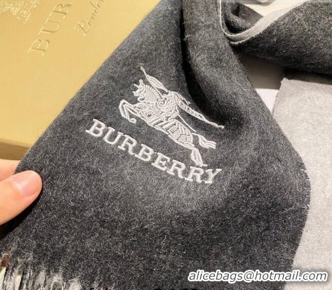 Top Grade Burberry Cashmere Long Scarf 35x180cm 1207 Black