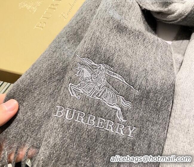 Affordable Price Burberry Cashmere Long Scarf 35x180cm 1207 Dark Grey