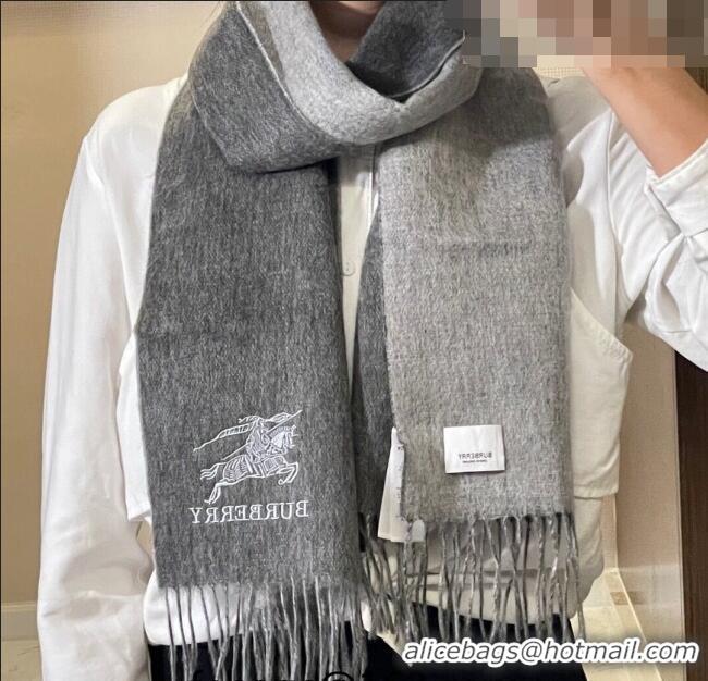 Affordable Price Burberry Cashmere Long Scarf 35x180cm 1207 Dark Grey