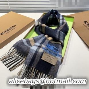 Most Popular Burberry Cashmere Scarf 32x180cm 0104 Grey/Multicolor 2023