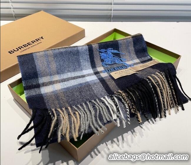 Most Popular Burberry Cashmere Scarf 32x180cm 0104 Grey/Multicolor 2023