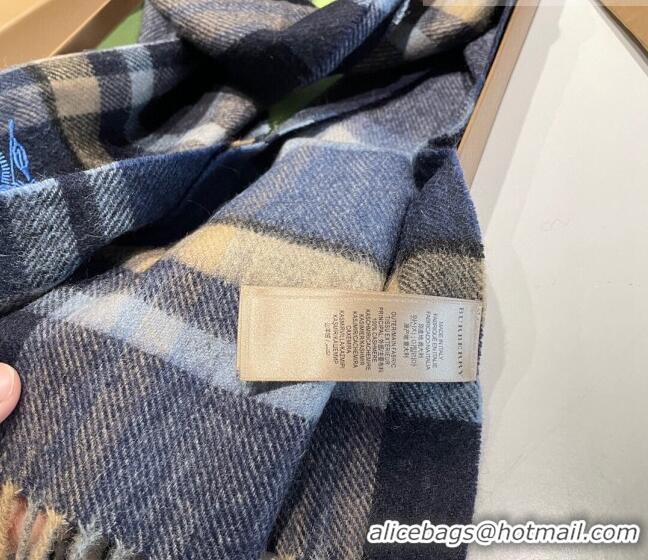 Most Popular Burberry Cashmere Scarf 32x180cm 0104 Grey/Multicolor 2023