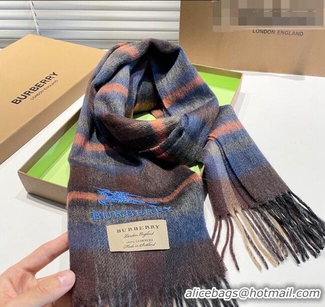 Reasonable Price Burberry Cashmere Scarf 32x180cm 0104 Brown/Multicolor 2023