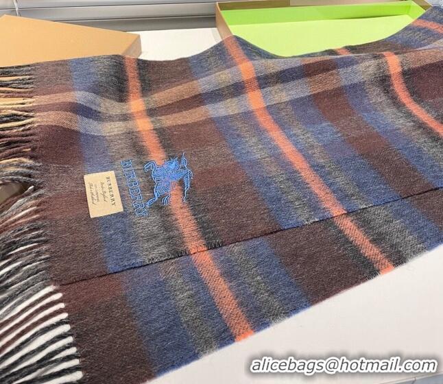 Reasonable Price Burberry Cashmere Scarf 32x180cm 0104 Brown/Multicolor 2023