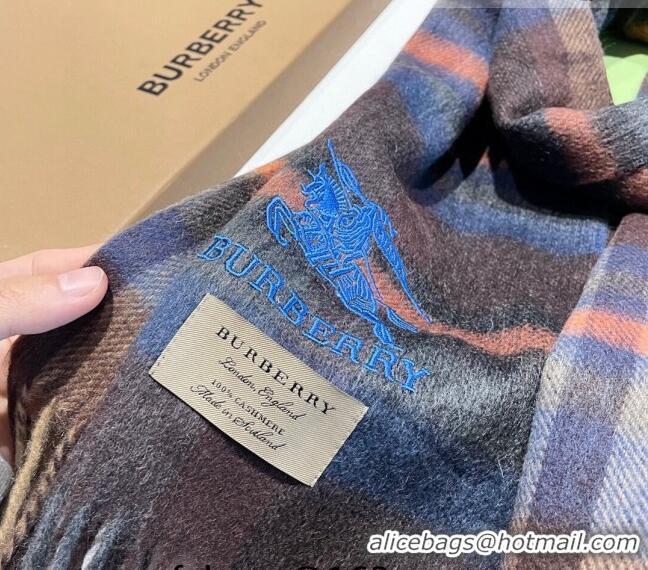 Reasonable Price Burberry Cashmere Scarf 32x180cm 0104 Brown/Multicolor 2023