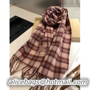 Famous Brand Burberry Cashmere Scarf 32x192cm 0513 Brown 2023