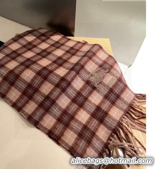 Famous Brand Burberry Cashmere Scarf 32x192cm 0513 Brown 2023