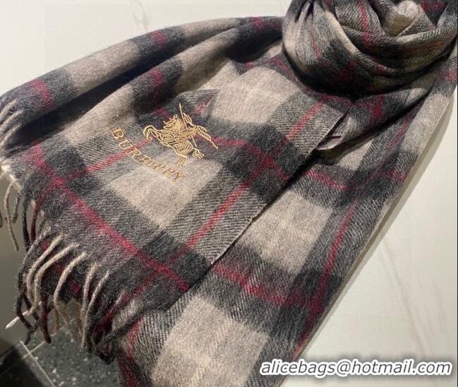 Good Taste Burberry Cashmere Scarf 32x192cm 0513 Grey 2023