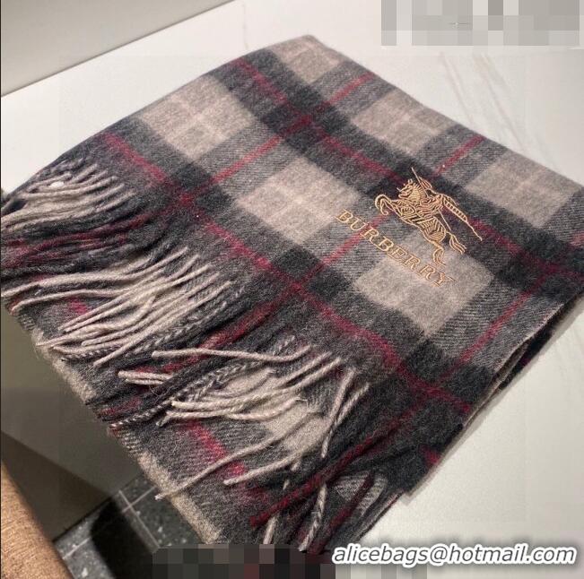 Good Taste Burberry Cashmere Scarf 32x192cm 0513 Grey 2023