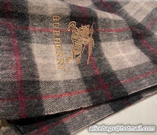 Good Taste Burberry Cashmere Scarf 32x192cm 0513 Grey 2023