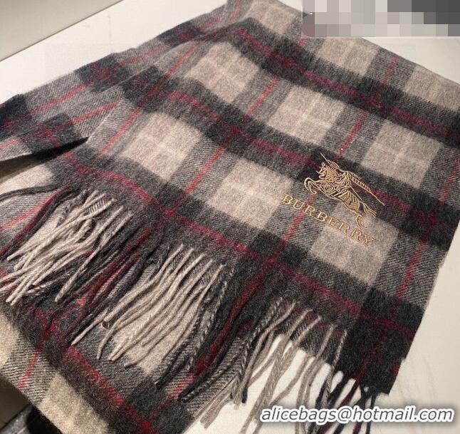 Good Taste Burberry Cashmere Scarf 32x192cm 0513 Grey 2023