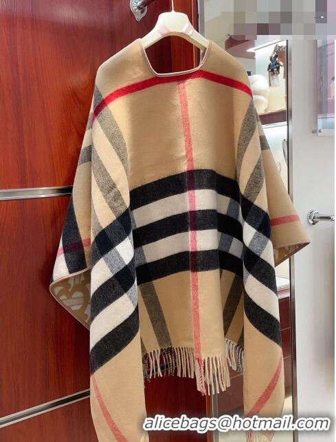 Shop Fashion Burberry Monogram Wool Cashmere Jacquard Cape B8803 2023