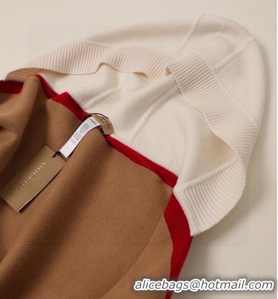 Cheapest Burberry Cashmere Knit Cape B8806 Brown/Beige 2023