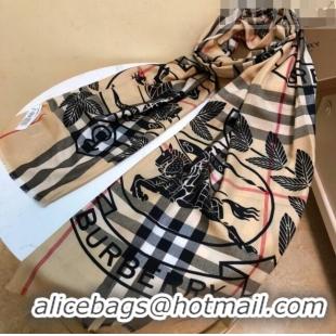 Luxury Cheap Burberry Check Wool Long Scarf 220x70cm B8812 2023