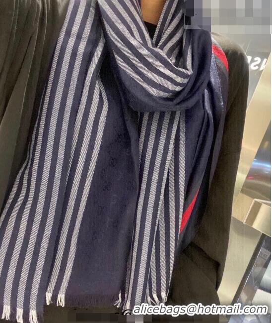 Low Cost Gucci GG Cashmere Long Scarf 70x200cm 1108 Blue 2022