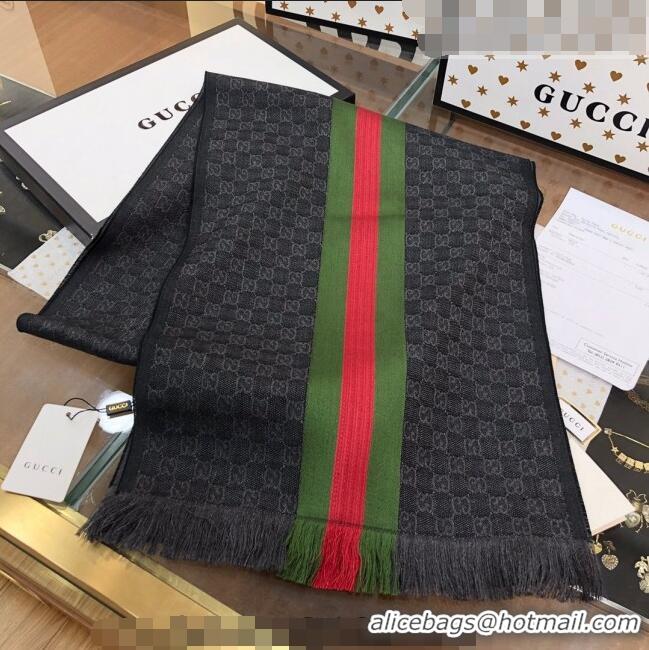 Super Quality Gucci Men's GG Wool Long Scarf with Web 36x180cm G2324 Brown 2023