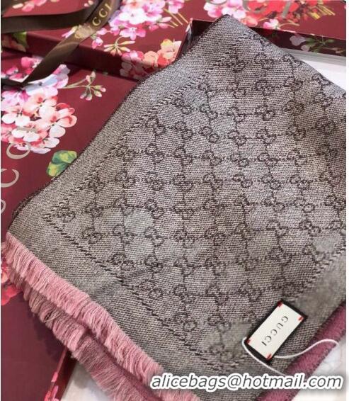 Good Looking Gucci GG Wool Long Scarf 25x180cm 0628 Light Pink 2023