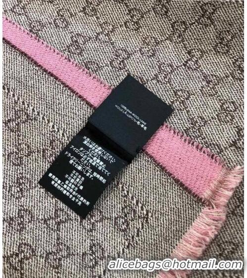 Good Looking Gucci GG Wool Long Scarf 25x180cm 0628 Light Pink 2023