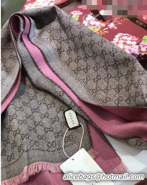 Good Looking Gucci GG Wool Long Scarf 25x180cm 0628 Light Pink 2023