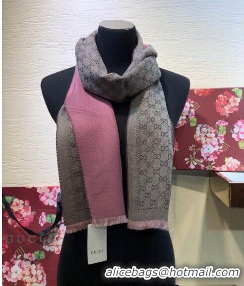 Good Looking Gucci GG Wool Long Scarf 25x180cm 0628 Light Pink 2023