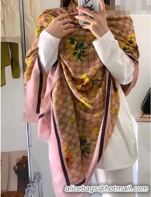 Good Product Gucci Cashmere Long Scarf 110x200cm G71403 Pink 2023