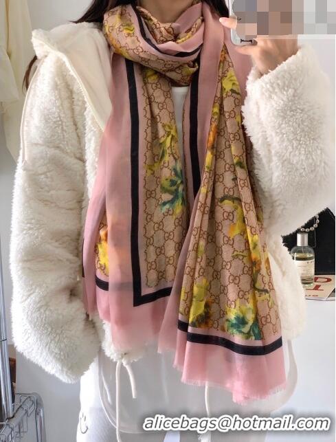 Good Product Gucci Cashmere Long Scarf 110x200cm G71403 Pink 2023