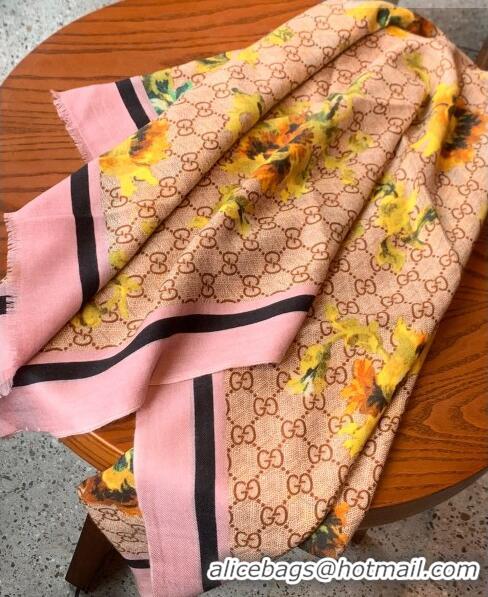 Good Product Gucci Cashmere Long Scarf 110x200cm G71403 Pink 2023