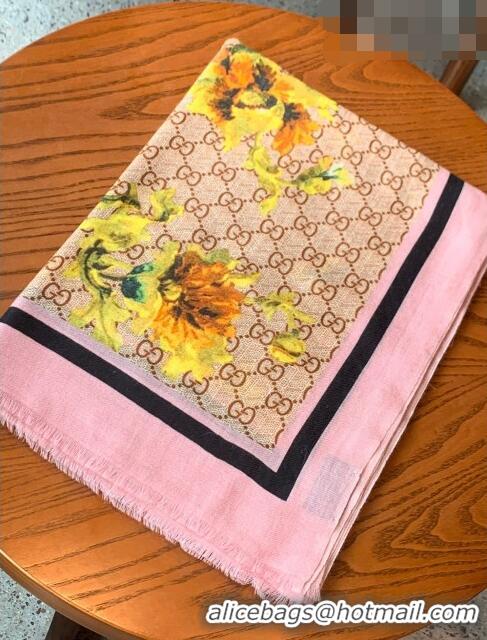 Good Product Gucci Cashmere Long Scarf 110x200cm G71403 Pink 2023