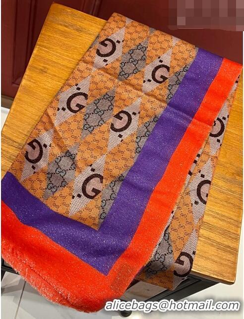 Good Looking Gucci Cashmere Long Scarf 110x200cm G71819 Red/Orange 2023