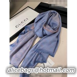 New Style Gucci Silk Square Shawl Scarf 140x140cm 0721 Light Purple 2023