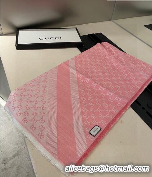 Inexpensive Gucci Silk Square Shawl Scarf 140x140cm 0721 Light Pink 2023