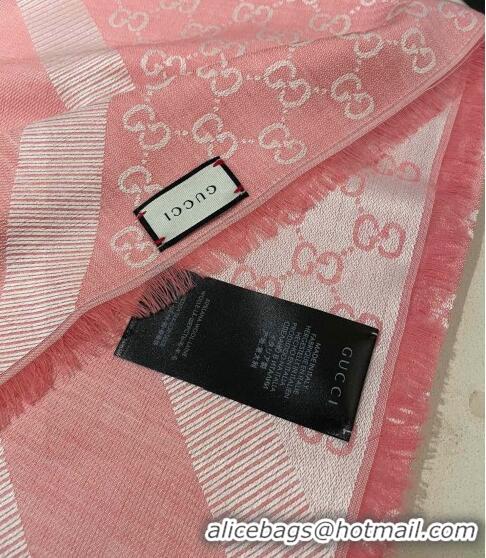 Inexpensive Gucci Silk Square Shawl Scarf 140x140cm 0721 Light Pink 2023