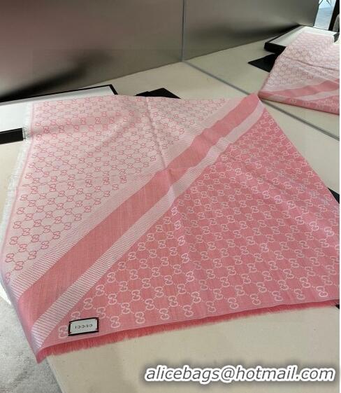 Inexpensive Gucci Silk Square Shawl Scarf 140x140cm 0721 Light Pink 2023