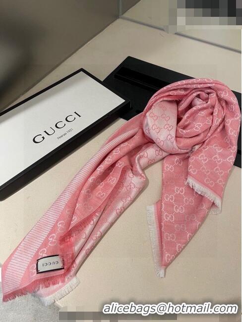 Inexpensive Gucci Silk Square Shawl Scarf 140x140cm 0721 Light Pink 2023